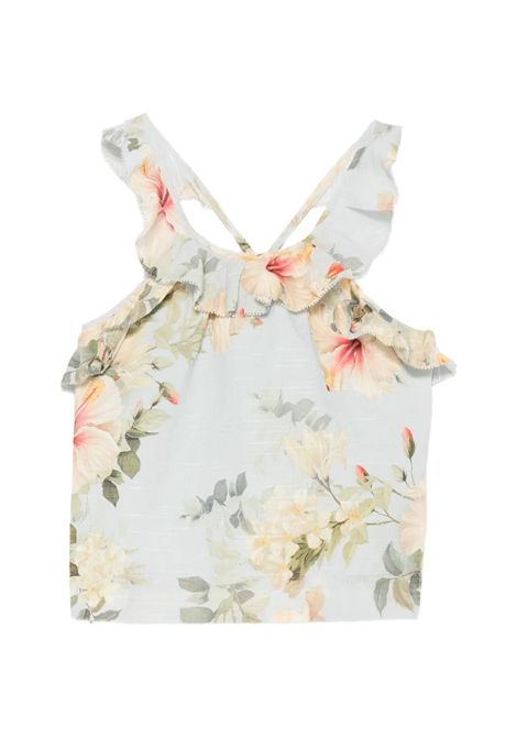 Top con stampa ZIMMERMANN KIDS | 7284TSS263BLUE HIBISCUS